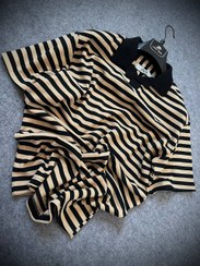 تصویر تیشرت یقه‌دار مردانه پارچه ترک مراکشی سایز XL و ۲XL و ۳XL رنگ کرم و خردلی و مشکی و سرمه‌ای 