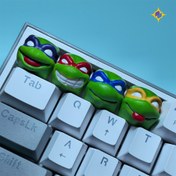 تصویر کیکپ کیبورد مکانیکال طرح لاک پشت های نینجا | TMNT Keycap 