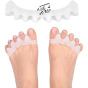 تصویر پد سیلیکونی فاصله دهنده انگشتان پا ۵ حلقه 