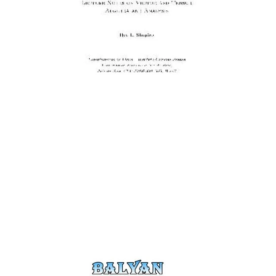  lecture notes on vector and tensor algebra and