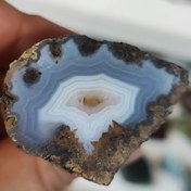 تصویر سنگ راف عقیق سلیمانی آبی 