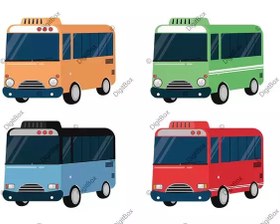 تصویر وکتور اتوبوس قدیمی 