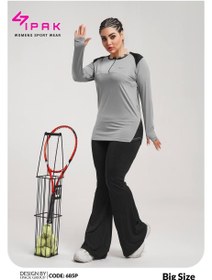 تصویر ست بلوز شلوار فینگردار سایز بزرگ ورزشی زنانه NIKE کد 000 NIKE womens big size sports pants blouse set code 000
