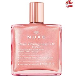 تصویر روغن فوق‌العاده نوکس (NUXE) گل‌های درخشان چند منظوره اورجینال NUXE Huile Prodigieuse Shimmering Florale Multi Purpose Dry Oil 50m روغن شاین دار نوکس