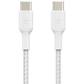 تصویر کابل دو سر USB-C بلکین مدل BoostCharge CAB004bt1M طول 1 متر Belkin CAB004bt1M BoostCharge Braided USB-C to USB-C Cable