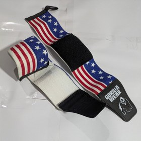 تصویر مچ‌بند بدنسازی گوریل مدل پرچم fitness wristband Gorilla wear