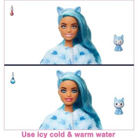 تصویر عروسک باربی مدل کتی ریویل با تم زمستانی - هاسکی برند barbie Barbie Cutie Reveal Doll Winter Sparkle - Husky