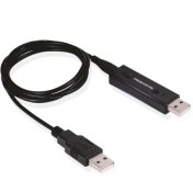 تصویر کابل دیتا لینک USB 2.0 Type-A نر به نر - برند UGREEN - مدل US166 - طول 2 متر - مشکی 