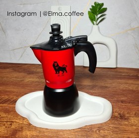 تصویر موکاکرم موکاپات پمپی ۳کاپ رنگی - نقره‌ای Coffee maker