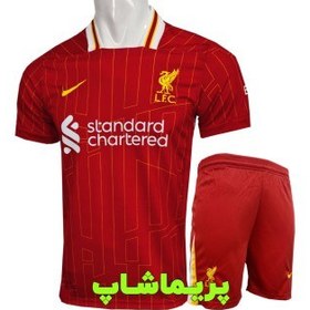 تصویر ست کیت اول پیراهن شورت لیورپول 2024/2025(تایلندی) Liverpool 2024/2025 Home Shirt and Shorts Kit (Thai)