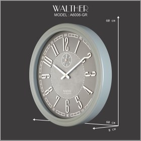 تصویر ساعت دیواری والتر مدل A6006-GR - قهوه ای 