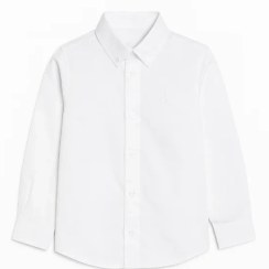 تصویر پیراهن پسرانه سفید آستین بلند کد A3220 