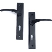 تصویر دستگیره درب پلاک کد ۲۱ کارو کلیدی مشکی 