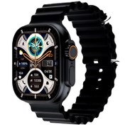 تصویر ساعت هوشمند JSYES مدل M74 Max با بدنه فلزی و بند سیلیکونی 