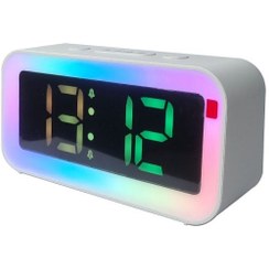 تصویر ساعت رومیزی ال ای دی مدل LED CLOCK PT-6798WB 