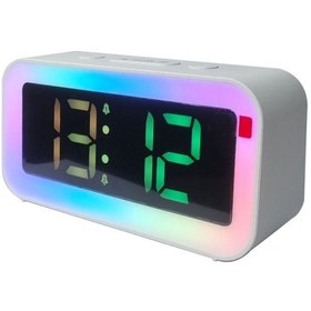 تصویر ساعت رومیزی ال ای دی مدل LED CLOCK PT-6798WB 