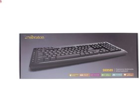 تصویر صفحه کلید باسیم سیبراتون مدل SKB585 - با حروف حک شده فارسی Sibraton SKB585 Ergonomic Multimedia Wired Keyboard