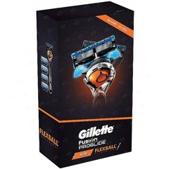 تصویر خود تراش ژیلت مدل fusion 5 proglide به همراه یدک 4 عددی Gillette Flexball Pro Glide Gift Pack and Flexball Razor with 4 Flexball Cartridge