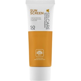 تصویر کرم ضد آفتاب انواع پوست بی رنگ سیلکر SPF30 Silcare Invisible All Skin Sunscreen Cream SPF30