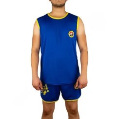 تصویر ست لباس ووشو Wesing BYT | آبی/زرد 