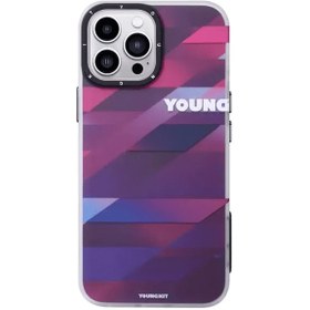 تصویر قاب موبایل اورجینال Youngkit مناسب گوشی iPhone 13 Pro – موزاییک بنفش 