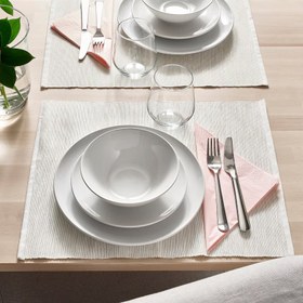 تصویر سرویس ۱۰ پارچه غذاخوری ایکیا سفید مدل GODMIDDAG GODMIDDAG 10-piece service, white IKEA