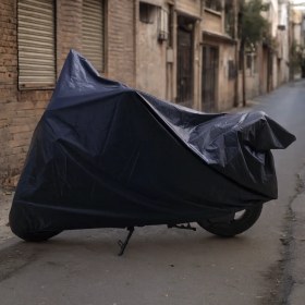 تصویر چادر موتور سیکلت ضد آب ضخیم رنگ مشکی 