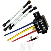 تصویر جعبه فیوز کالسکه ای داخل موتور پراید کامل سیم ۴ ضخیم و همراه سیم فیوز لحیمی برند sv 