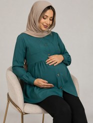 تصویر مانتو بارداری مازراتی دو جیب 