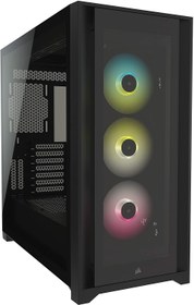 تصویر کیس کامپیوتر کورسیر مدل iCUE 5000X RGB CORSAIR iCUE 5000X RGB Mid Tower Case