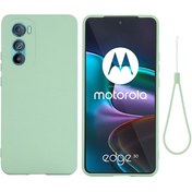 تصویر برای Edge Motorola 30 5G مایع سیلیکون مایع محافظت شده از شوک گوشی کیس میکروفیبر نرم روکش روکش ضد خراش 