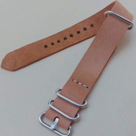 تصویر بند ناتو چرم طبیعی گاوی nato watch straps