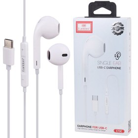 تصویر هندزفری سیمی تایپ سی تک گوش ارلدام ET-E73C Earldom Earphone for USB-C ET-E73C