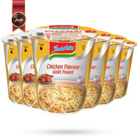 تصویر 6 عدد نودل لیوانی اندومی indomie مدل مرغ chicken وزن 60 گرم 