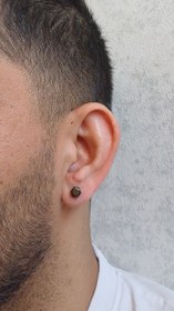 تصویر گوشواره نگین مشکیm 