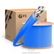 تصویر کابل شبکه CAT6 SFTP تست فلوک تمام مس قرقره 305 متری Fluke tested CAT6 SFTP network cable, all copper spool, 305 meters