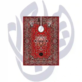 تصویر پیشبند آرایشگاهی یقه کش طرح فرش و اسکلت ( کیفیت درجه 2) 