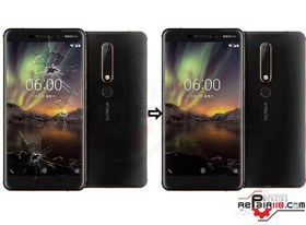 تصویر تعویض گلس ال سی دی گوشی نوکیا Nokia 6.1 