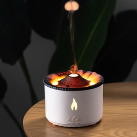 تصویر بخور سرد و خوشبوکننده هوا مدل آتشفشان - با افکت شعله‌ای و خاموشی خودکار Volcano Humidifier – 360ml Jellyfish Mist Diffuser