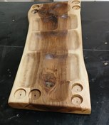 تصویر سینی مزه چوب گردو ۲۶در۶۲ walnut wood tasting tray 26×62