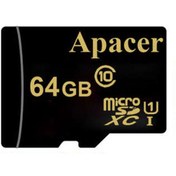 تصویر کارت حافظه microSDXC اپیسر مدل AP64GA کلاس 10 استاندارد UHS-I U1 سرعت 45MBps ظرفیت 64 گیگابایت Apacer AP64GA UHS-I U1 Class 10 45MBps microSDXC 64GB