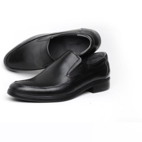 تصویر کفش مردانه اداری و رسمی چرم مدل سناتور طبیعی | کفش مسعود تبریز 