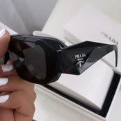 تصویر عینک آفتابی پرادا مدل ۳ بعدی زنانه با لولا فلزی و دسته کائوچو 