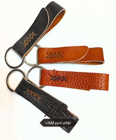 تصویر جا کلیدی چرم طبیعی دست دوز 