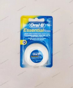 تصویر نخ دندان اصل اورال بی مدل essential floss سایز 50m Oral-B essential floss cleans where toothbrushes cannot reach