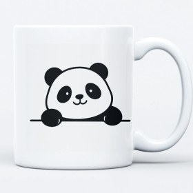 تصویر ماگ پاندا سیاه سفید کد M12 