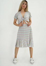 تصویر ست کراپ دامن 