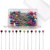 تصویر سوزن ته مرواریدی چندرنگ 