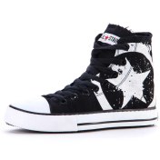 تصویر کتانی آل استار ساقدار نیواستار مشکی سفید 