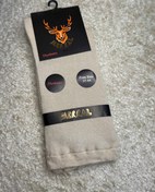 تصویر جوراب دیابتی نخ پنبه مرال - کرم 